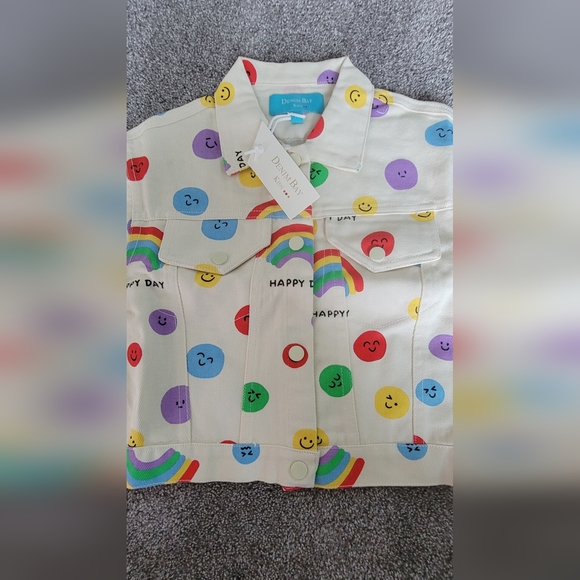 Denim Bay Toddler Girl Print Denim Jacket, Size: 4T - Picture 9 of 10